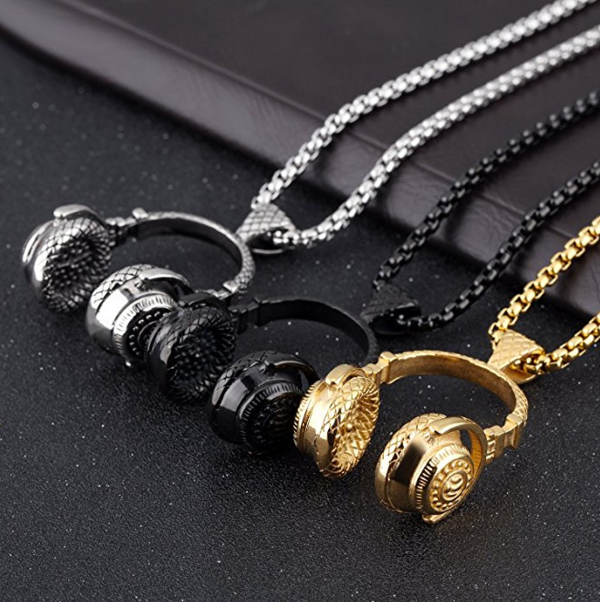 Headphones Pendant Necklace