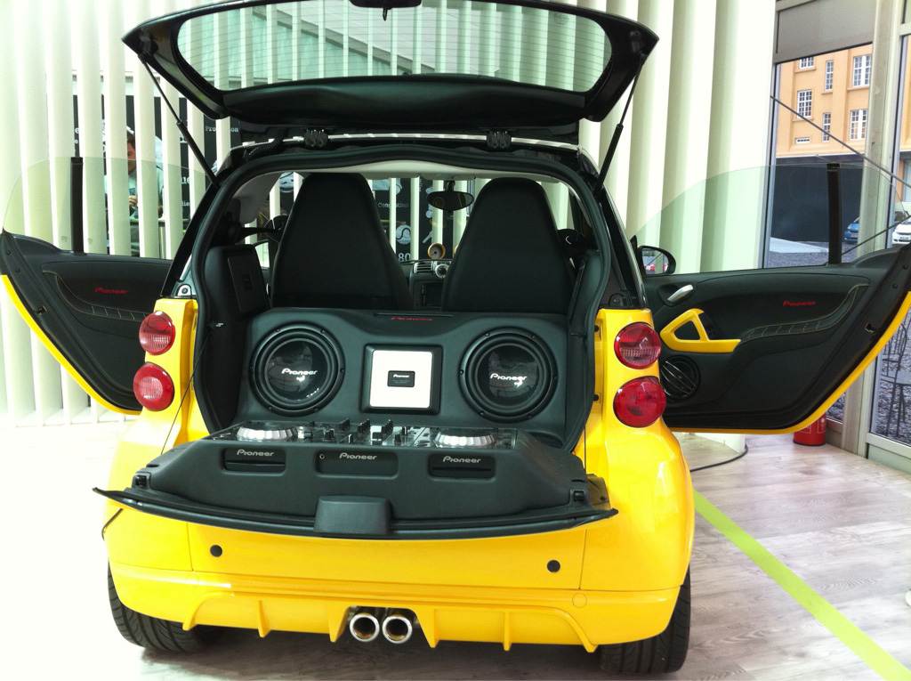 Yellow Car with DJ Booth