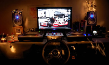 DJ Setup for Race Car Driver
