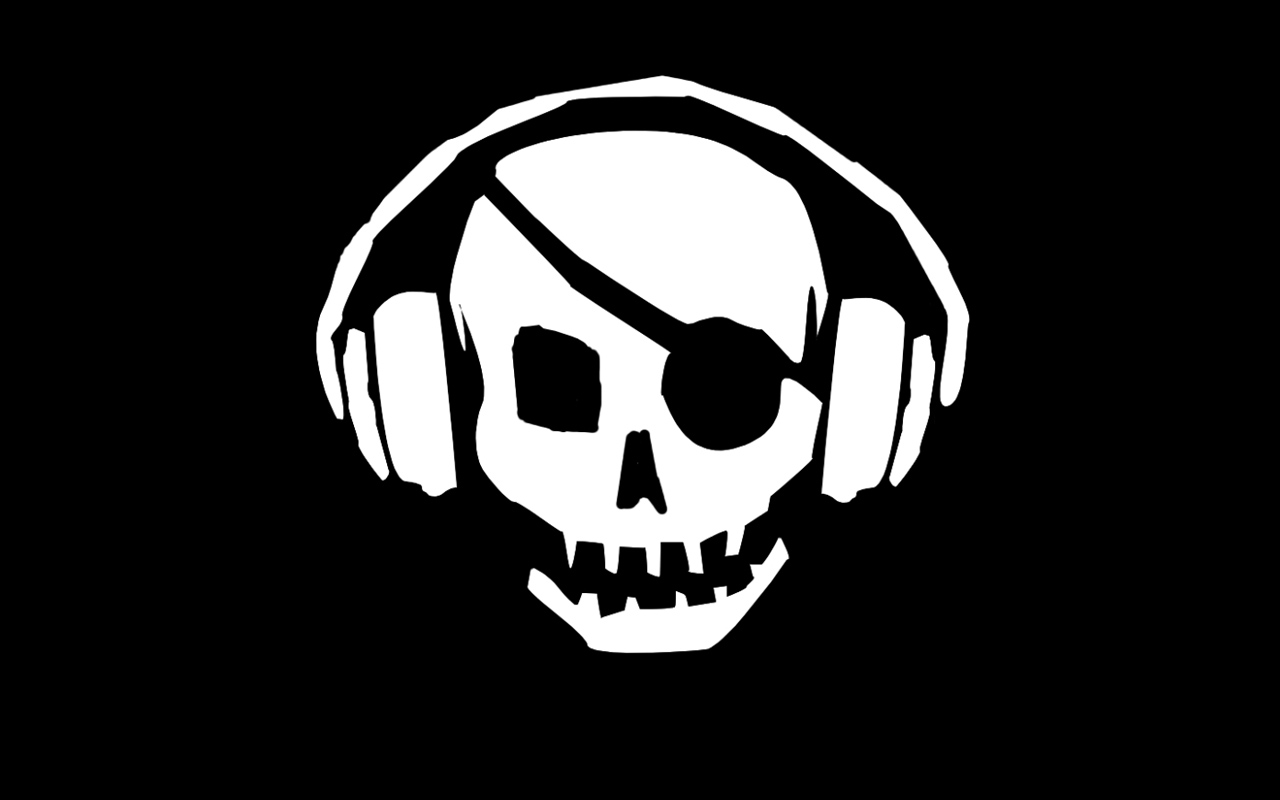 Pirate Skull DJ Wallpaper