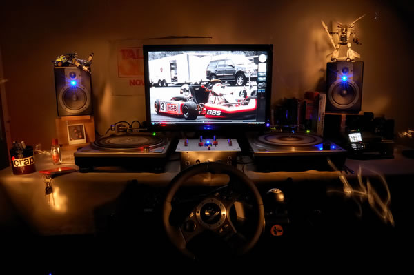 DJ Setup for Race Car Driver