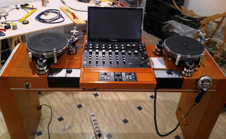 Retro Turntable and Mixer