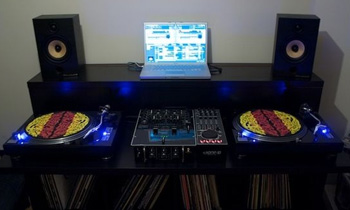 Bedroom DJ with Vinyl Collection