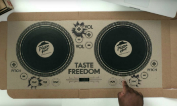 Pizza Hut Playable Pizza Box Turntables