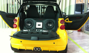 Yellow Car with DJ Booth
