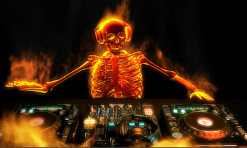 DJ Skeleton on Fire